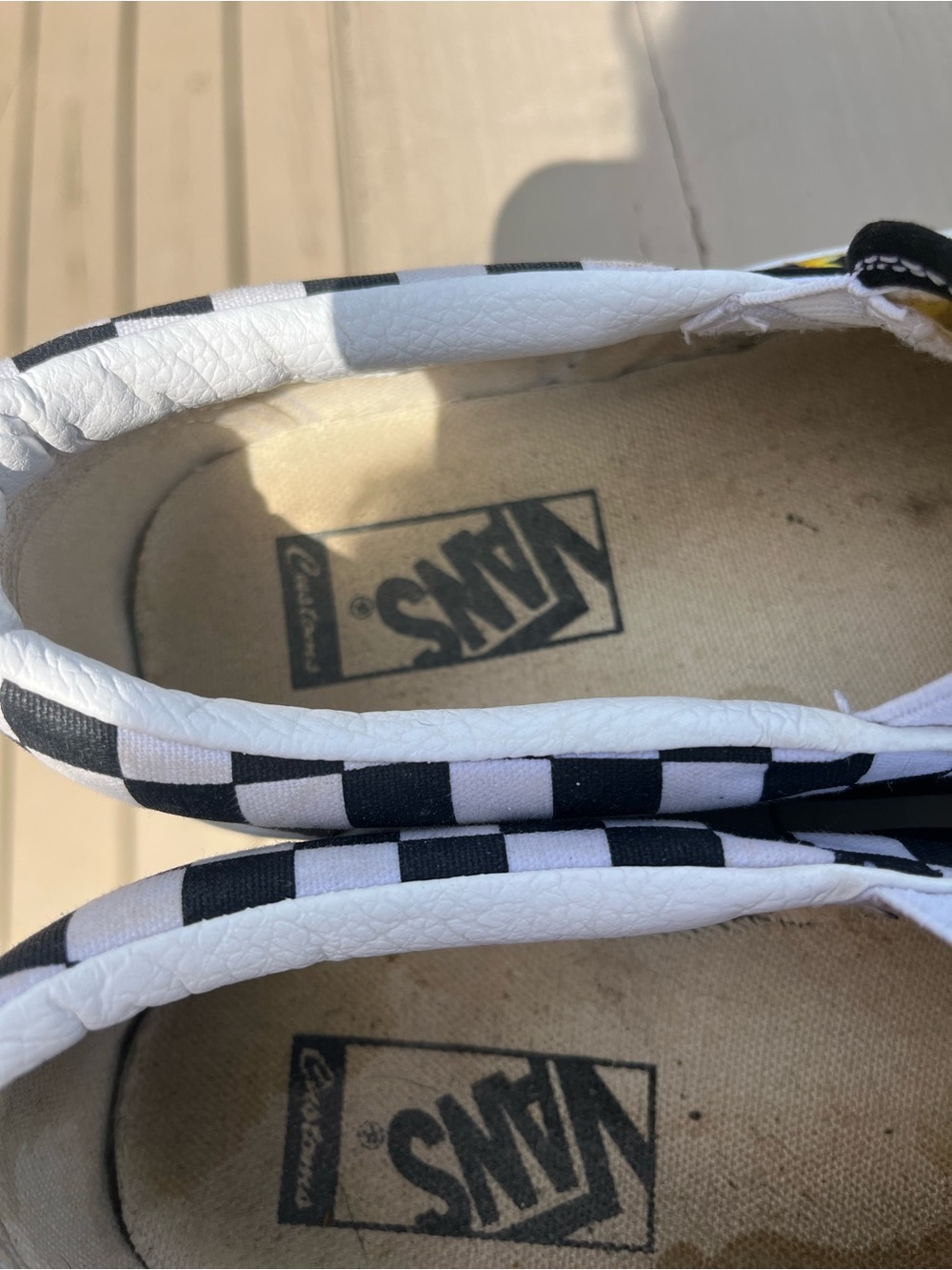 Vans
Customs Classic Platform Slip-On Sunflower 
Checkered Black/White/Yellow 🌻 - Picture 5 of 13